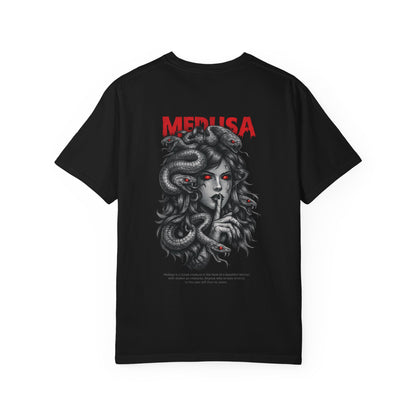 Medusa Graphic T-Shirt — Mythic Snake-Head Illustration