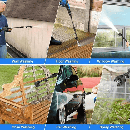 Powerful Pressure Washer with 48v Rechargeable Battery, Cordless High Pressure Washer Gun | Multi Cleaning Works Like Car & Bike Washing, Gardening & Home Cleaning Works